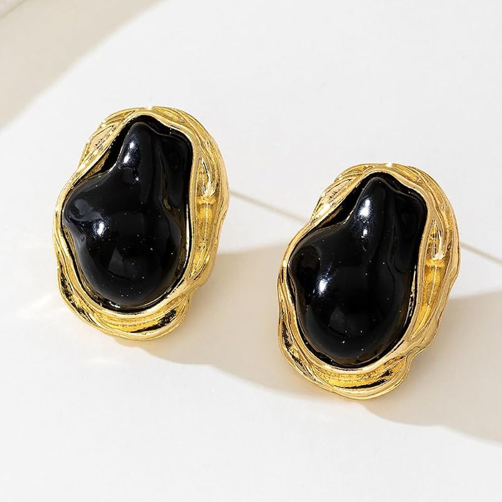 Big Baroque Pearl Earrings for Women Trendy Gold Pearl Statement Earrings Large Gold Chunky Earri... | Amazon (US)