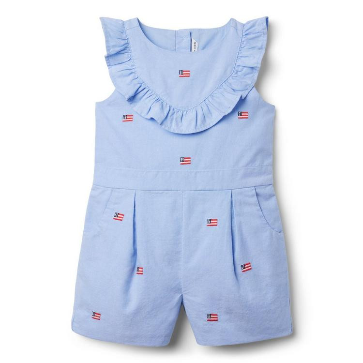 Embroidered Flag Ruffle Romper | Janie and Jack