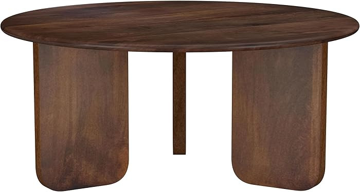 Coaster Home Furnishings - Dale - Mango Wood - Round Coffee Table with Slab Base, Circular Top, A... | Amazon (CA)