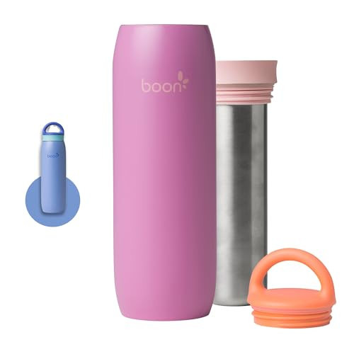 Boon Frosh Portable Breast Milk Chiller - Stainless Steel Cooler and Storage Container - Purple - Keeps Milk Cold for up to 17 Hours | Amazon (US)