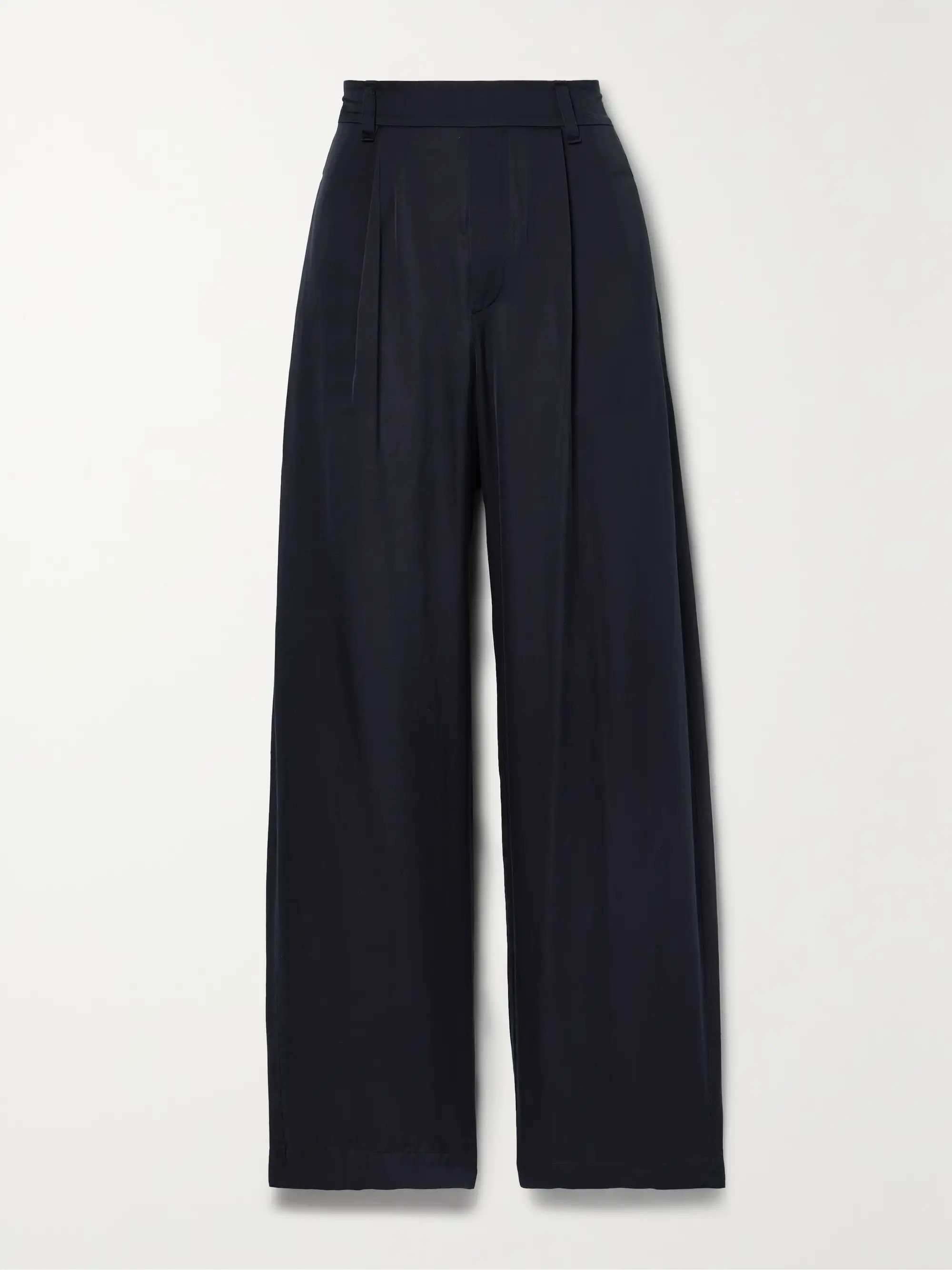 Pleated silk and cotton-blend wide-leg pants | NET-A-PORTER (UK & EU)