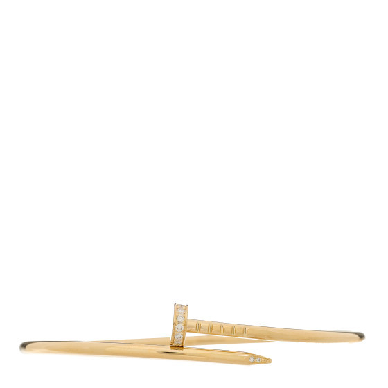 18K Yellow Gold Diamond Small Juste Un Clou Bracelet 17 | FASHIONPHILE (US)