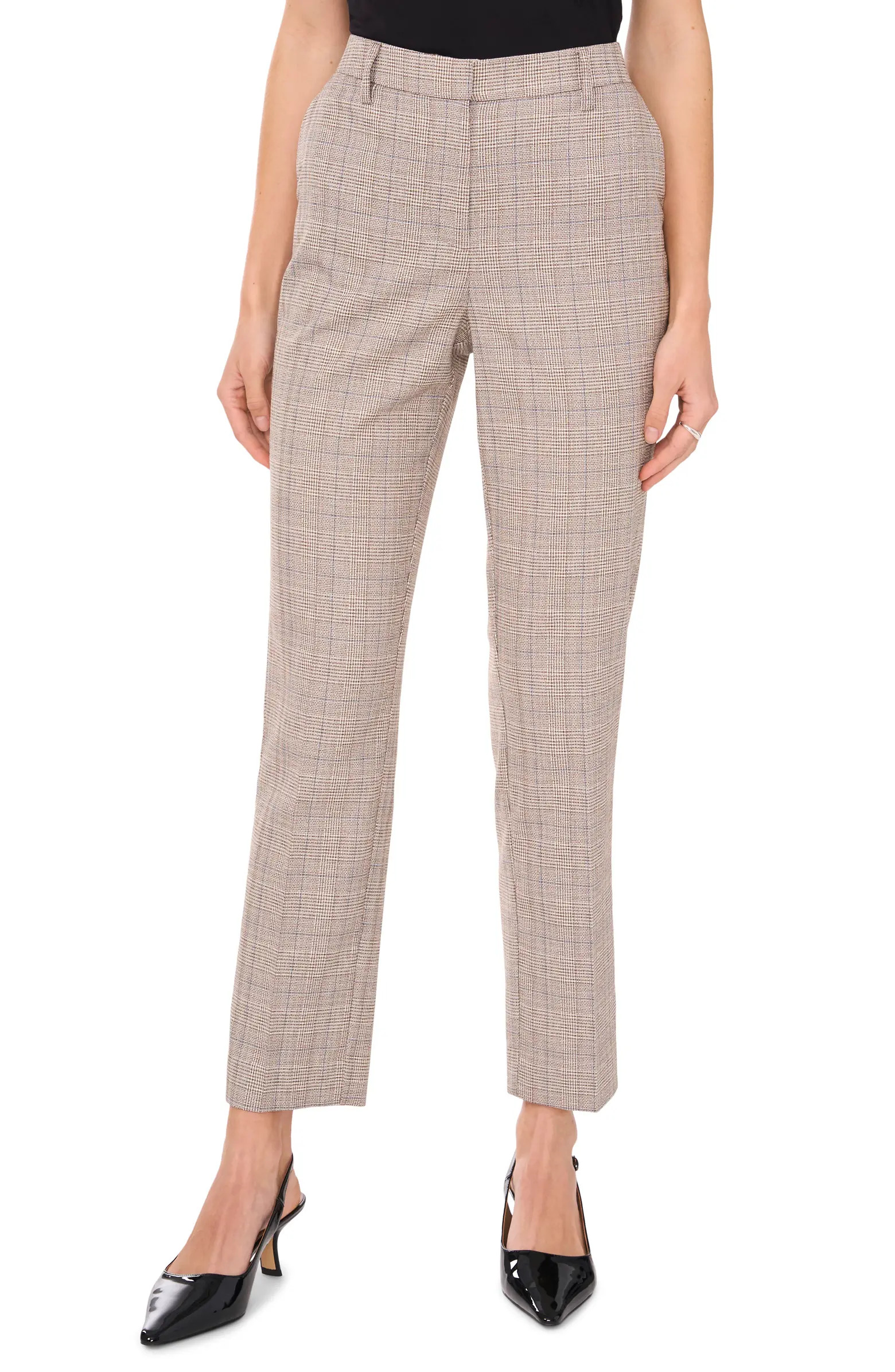 Halogen® Plaid Straight Leg Pants | Nordstrom | Nordstrom
