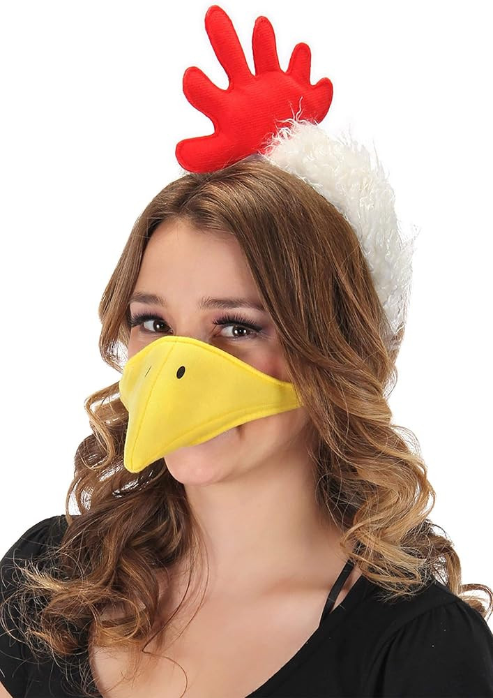 elope Chicken Headband and Beak Mask Costume Accessory Kit for Adult and Kids | Amazon (US)