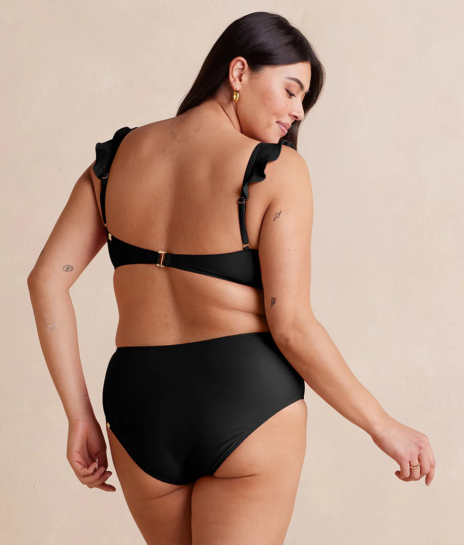 The Ruffle High Leg High Rise Bikini Bottom 
            | 
              
              
       ... | SummerSalt