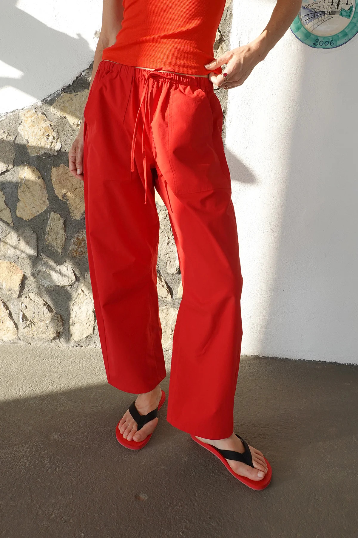 Drawstring Cross Creek Pant - Fiery Red | Shop.app