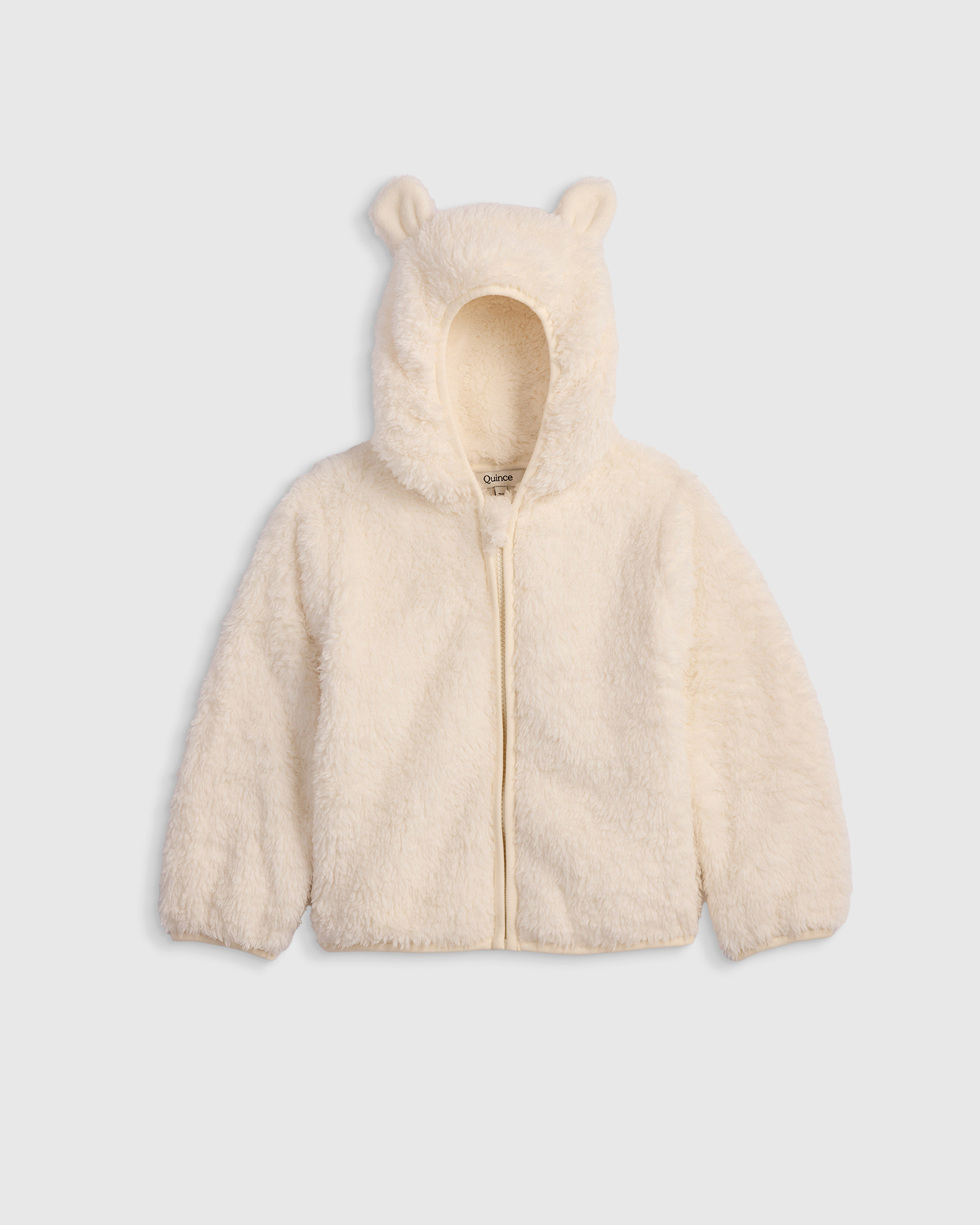 Quince | Recycled Sherpa Fleece Bear Jacket in Ivory, Size 4T, Recycled Polyester | Quince