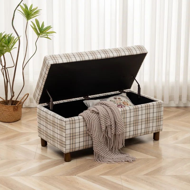 Calletana Upholstered Flip Top Storage Bench | Wayfair North America