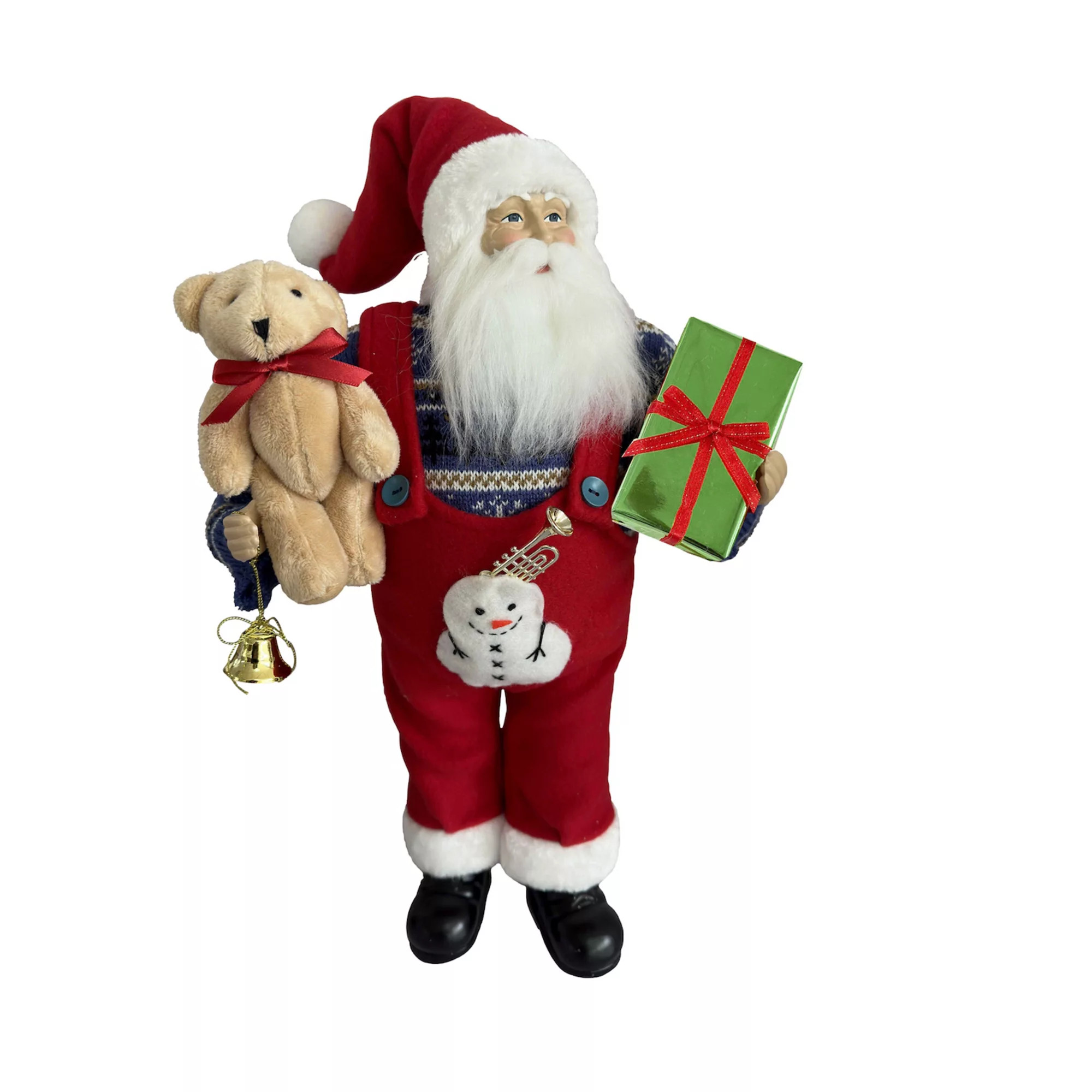 Santa with Teddy Bear & Gift Box Christmas Ornament | Kohl's
