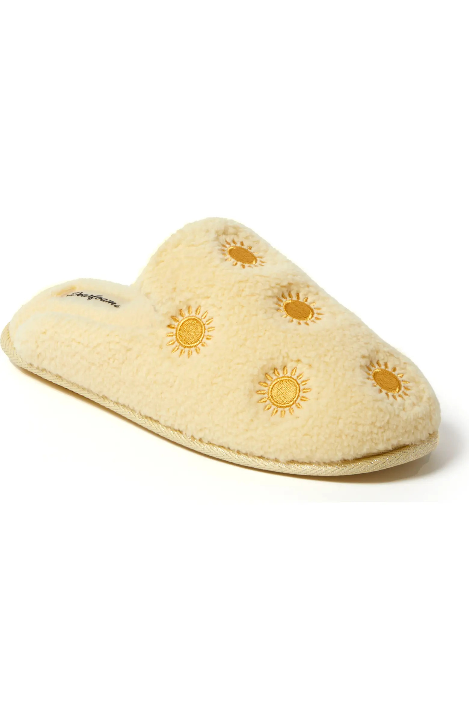 Yellow Sun Teddy Scuff Slipper (Women) | Nordstrom