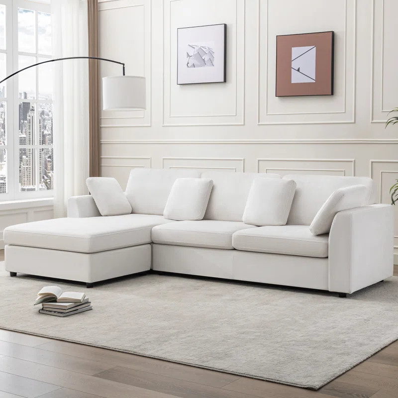 Wauseon 2 - Piece 94.5‘’ Upholstered L Shape Sofa with Convertible Chaise | Wayfair North America