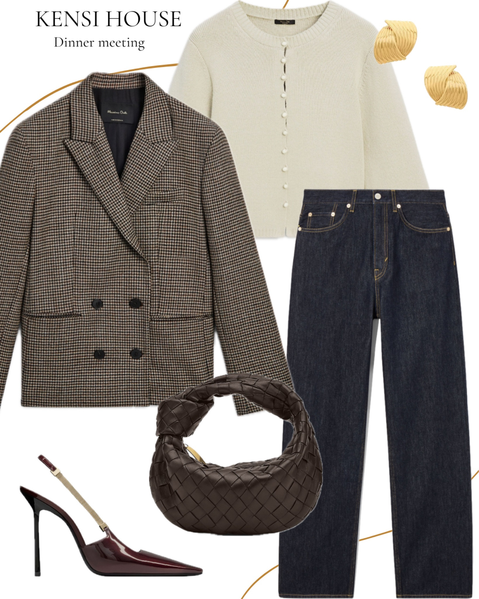 Winter dinner meeting outfit 
Blazer, cardigan, dark blue jeans, chocolate brown mini Jodie, ysl slingbacks 

#LTKstyletip #LTKSeasonal #LTKMostLoved