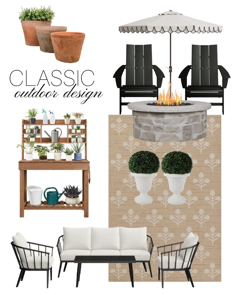 Craving a classic outdoor style.  And this $100 potting bench is calling my name! 💚🖤 #ad @wayfair #wishyouwerehere #outdoor #wayfair #wayfairpartner 