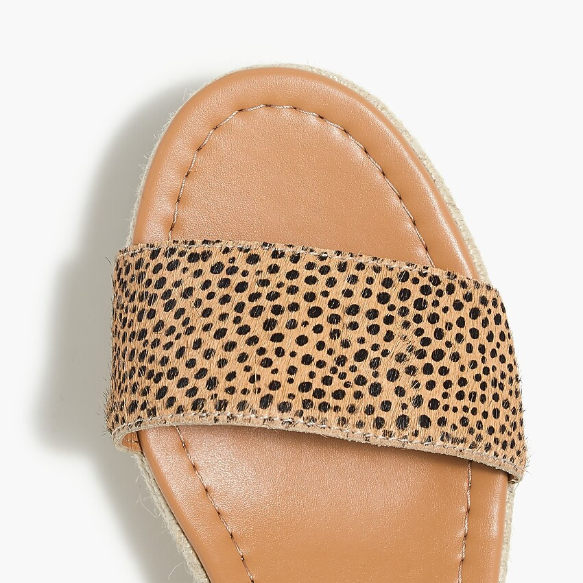 Leopard calf hair platform espadrilles | J.Crew Factory