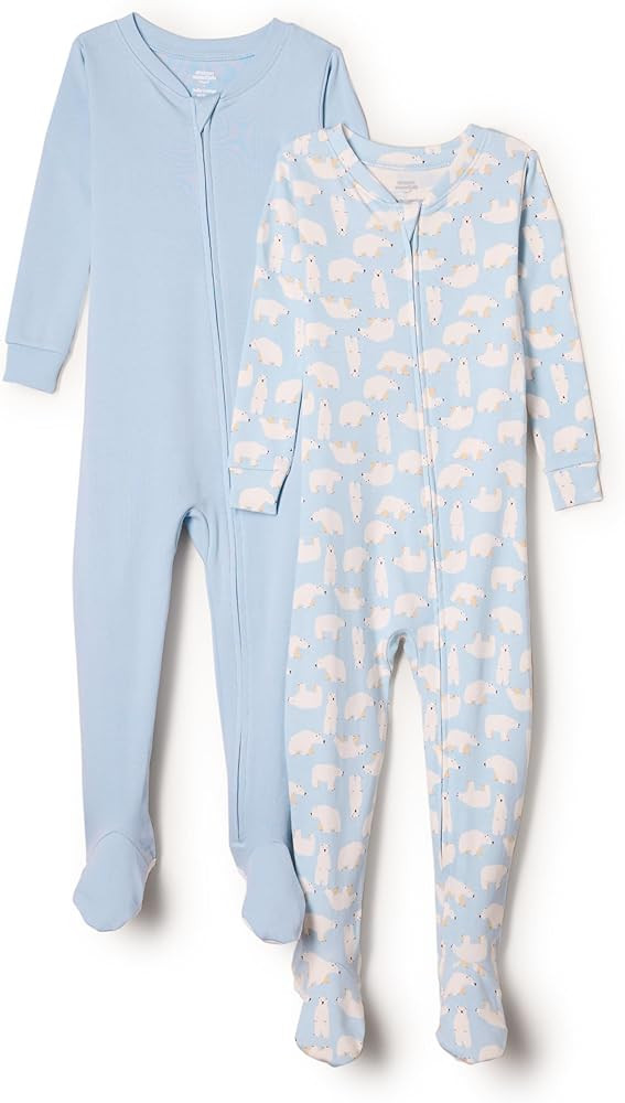 Amazon Essentials x Sofia Grainge Unisex Toddlers and Babies' Snug-Fit Cotton Footed Pajamas, Pac... | Amazon (US)