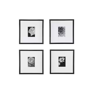 StyleWell Black Frame with White Matte Gallery Wall Picture Frames (Set of 4)-H5-PH-268 - The Hom... | The Home Depot