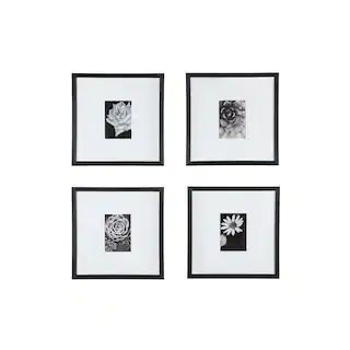 StyleWell Black Modern Frame with White Matte Gallery Wall Picture Frames (Set of 4) H5-PH-268 - ... | The Home Depot