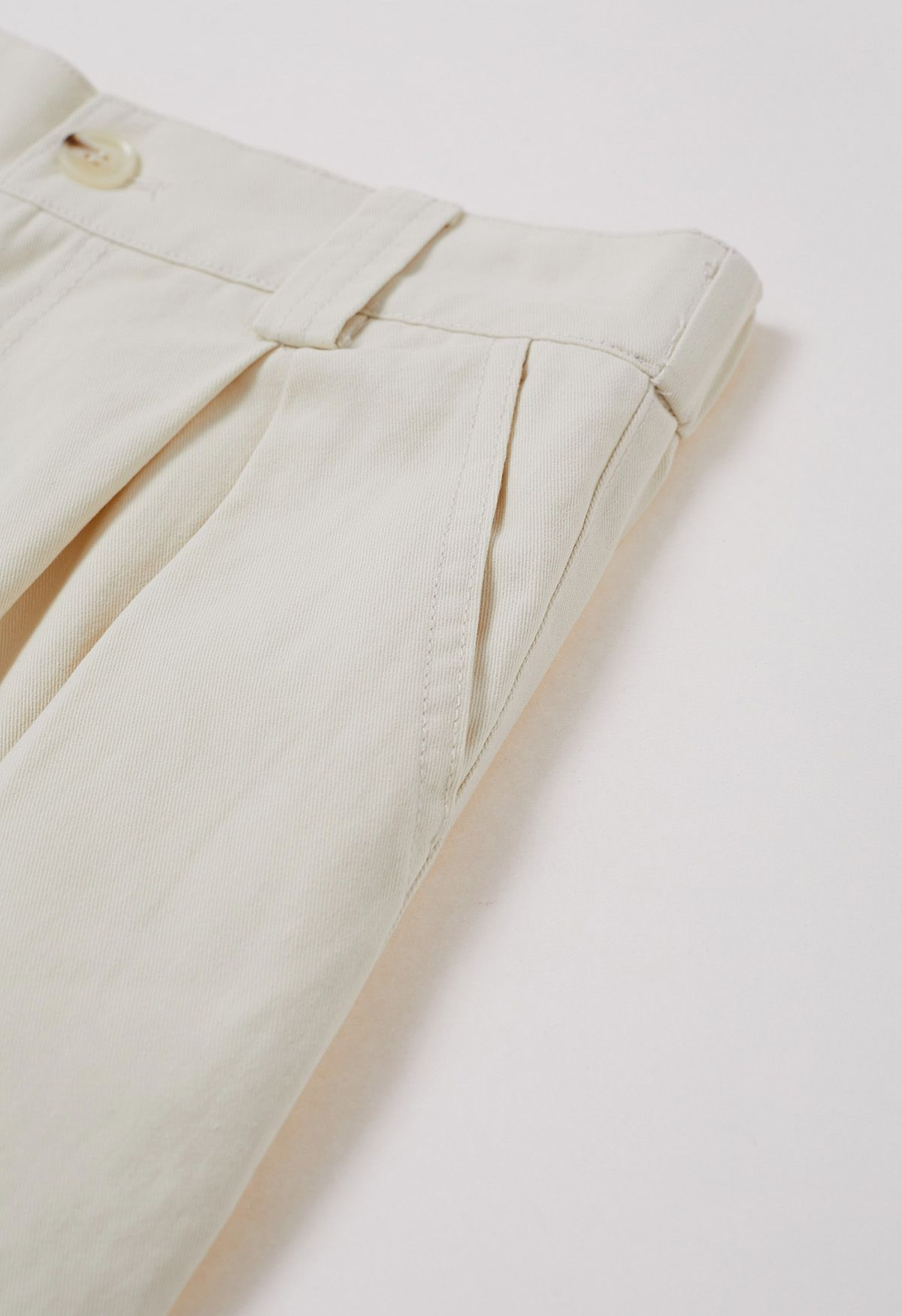 Soft Cotton Wide-Leg Pants in Ivory | Chicwish