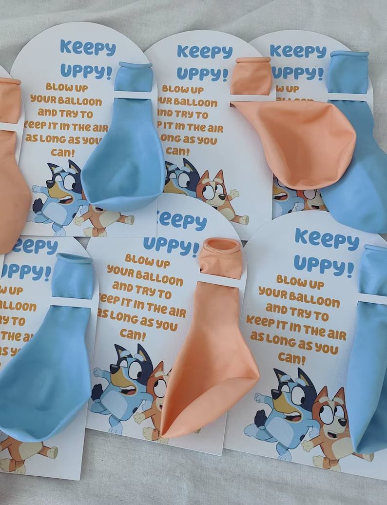 Bluey Keepy Uppy Balloon Favours - Etsy | Etsy (US)