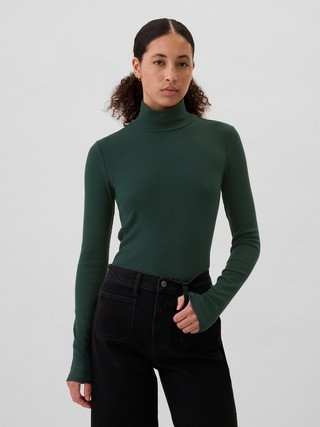 Ribbed Turtleneck T-Shirt | Gap Factory