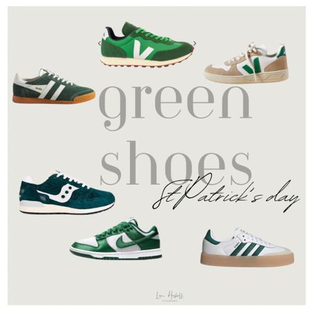 Green shoes
St Patrick’s day
Tennis shoes 
Shoes 
Outfit 

#LTKmidsize #LTKstyletip #LTKover40