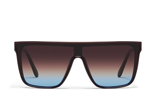QUAY - Sunglasses for Men & Women, Round Lenses with UV Protection (Nightfall Medium, Chocolate/Brown Blue) | Amazon (US)