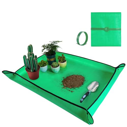 Large Repotting Mat for Plant Transplanting and Mess Control 39.5"x 31.5" Thickened Waterproof Potting Tray Succulent Potting Mat Portable Gardening Mat Plant Gifts for Women Men | Amazon (US)
