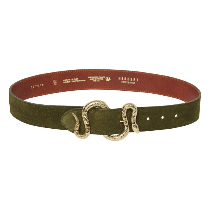 Crush Velour Belt | Green | Smallable