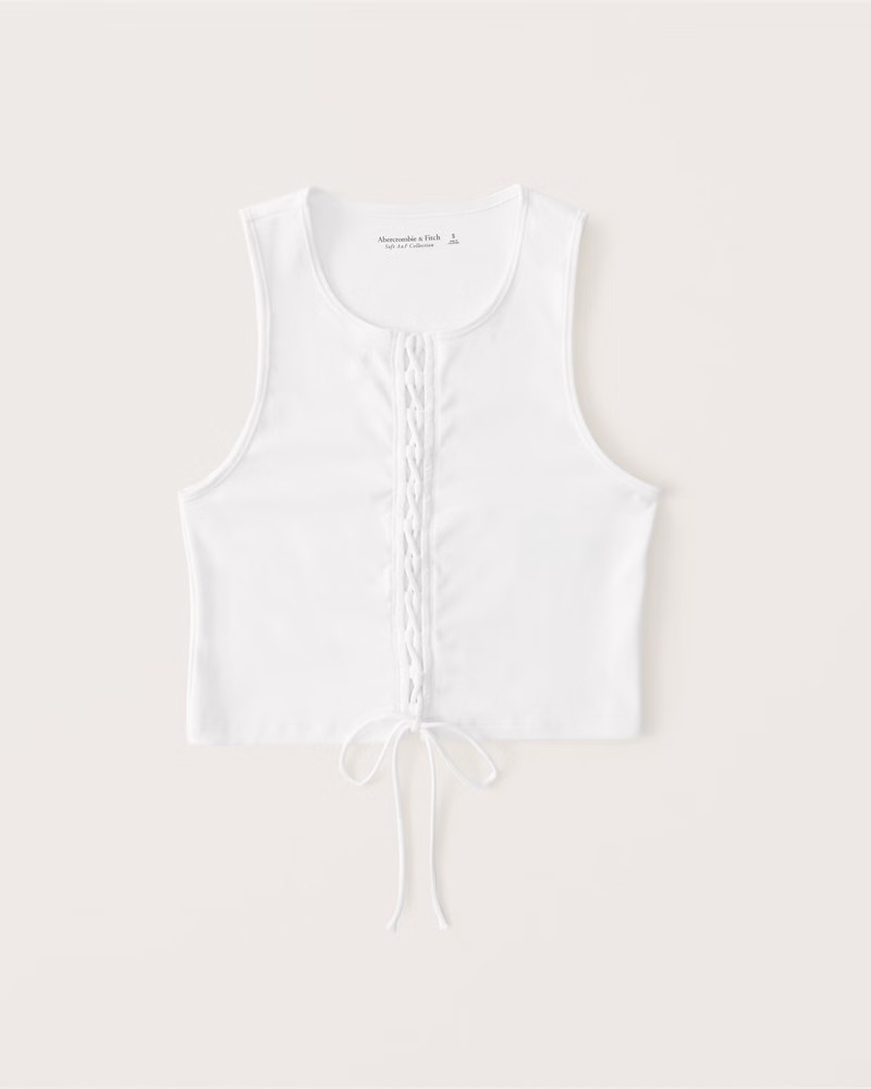 Lace-Up Seamless Fabric Scuba Tank | Abercrombie & Fitch (US)