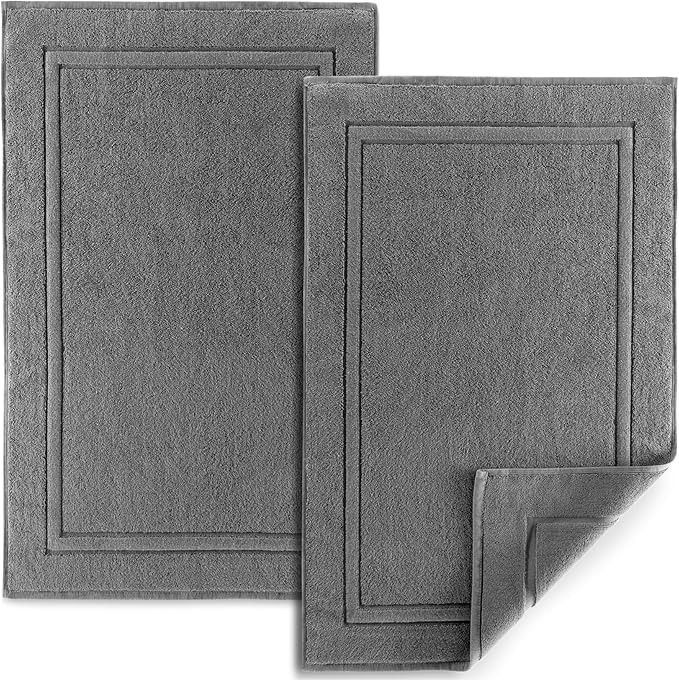 Alibi Bath Mat Floor Towel Set | 2 Pack of Super Soft & Absorbent Luxury Cotton Towels | Hotel, S... | Amazon (US)