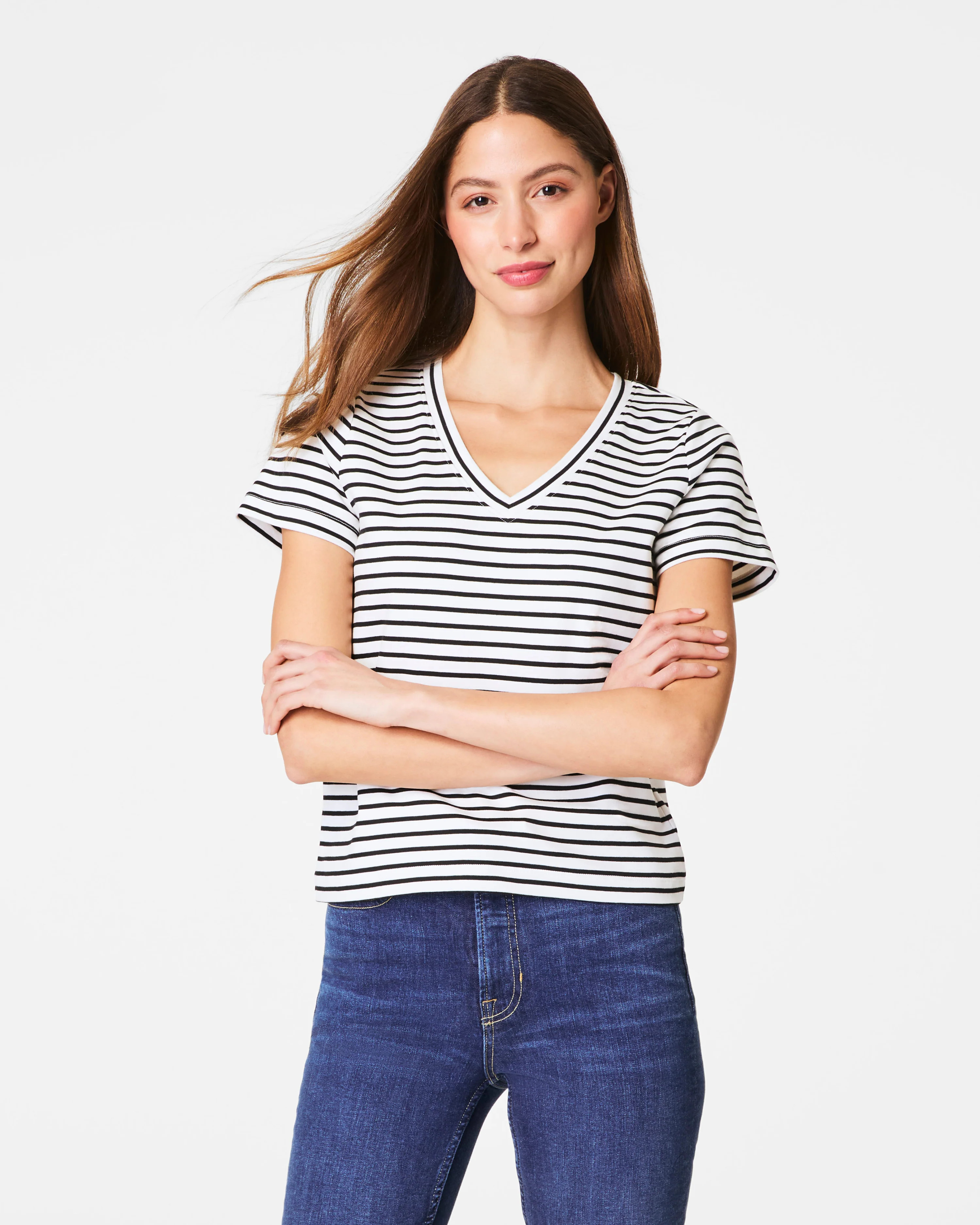 Cotton V-Neck Tee | Spanx
