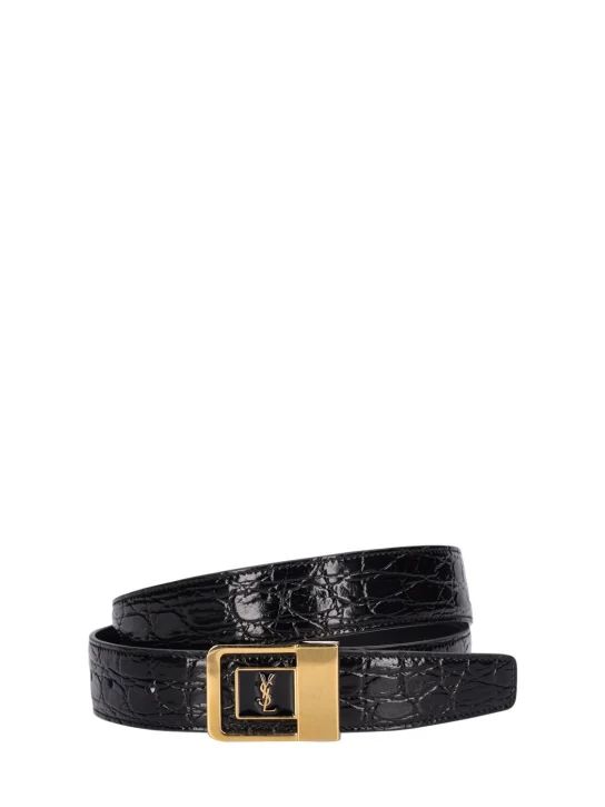 30mm Boucle La 66 embossed leather belt | Luisaviaroma