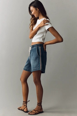 Pilcro Cotton Blend Drawstring Shorts | Anthropologie (US)