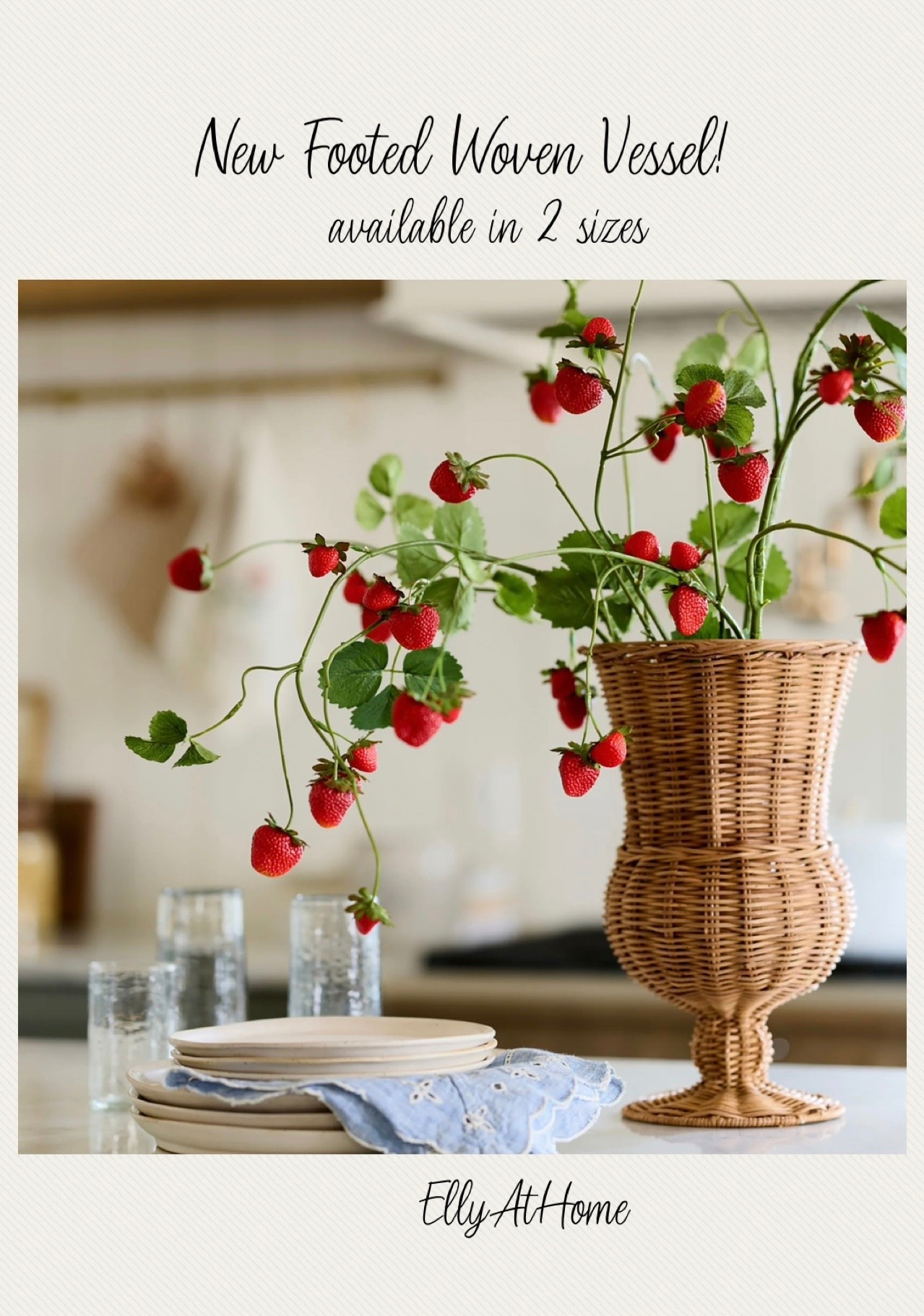 Beautiful new woven vessels from Magnolia Home! Shop soon, they will be very popular for spring to summer styling! Shop florals, strawberries are so nice and kitchen accessories. Nice Mother’s Day gift idea. 

#LTKHome #LTKMothersDay #LTKSaleAlert