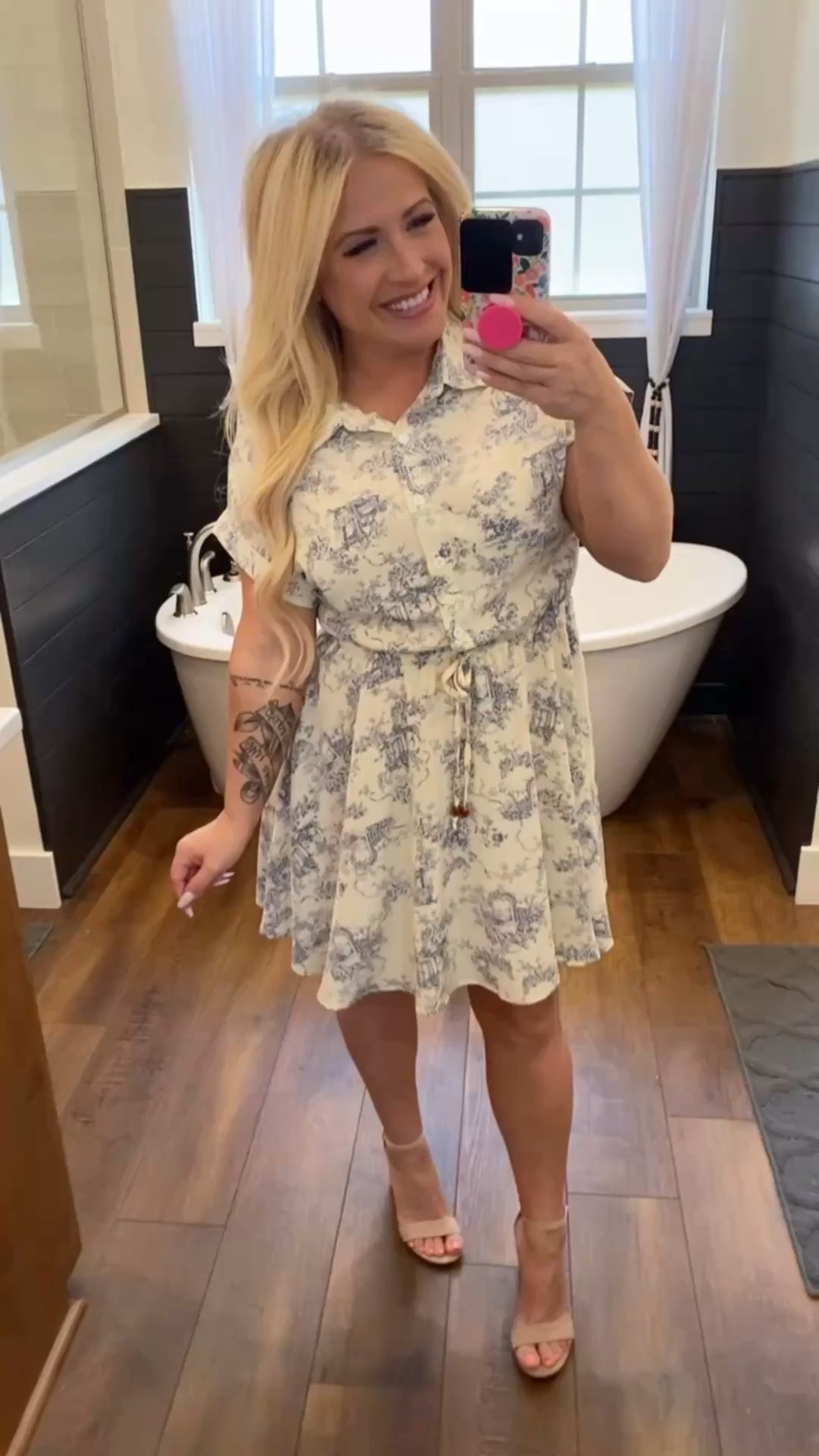 Beautiful cream and blue dress. Lovely for Easter or graduation! ￼

#LTKOver40 #LTKSpringSale #LTKSeasonal