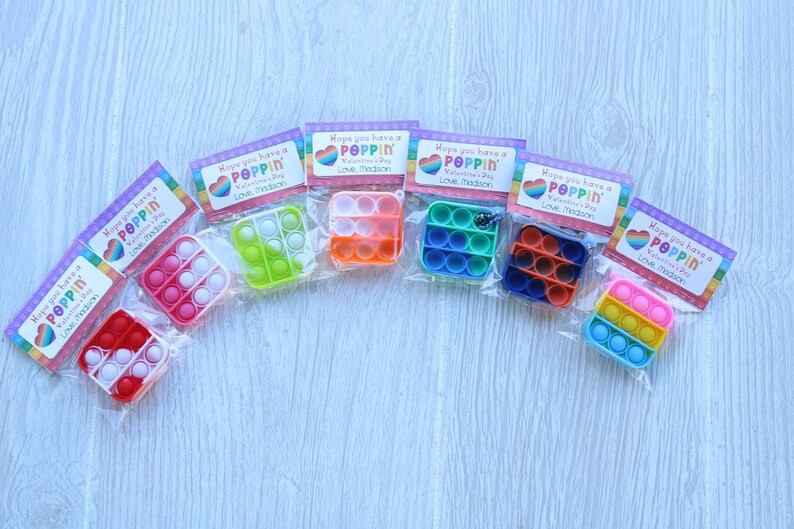 Set of 10 Pop It Valentines  | Non-Candy Classroom Valentines  | Valentines Gift  | Party favor  ... | Etsy (US)