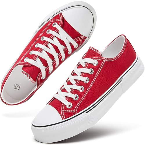 hash bubbie White Sneakers for Women Low Top Canvas Shoes Womens Canvas Sneakers Women's Fashion ... | Amazon (US)