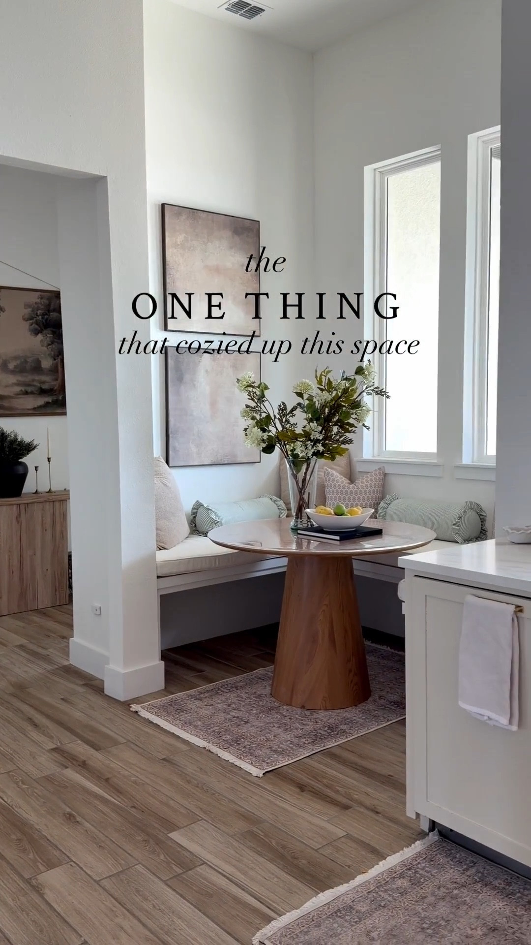 Designing a custom wood bench was a must during construction & I finally added the custom cushions for comfortable seating!

#LTKdayinmylife #LTKHome #LTKKids