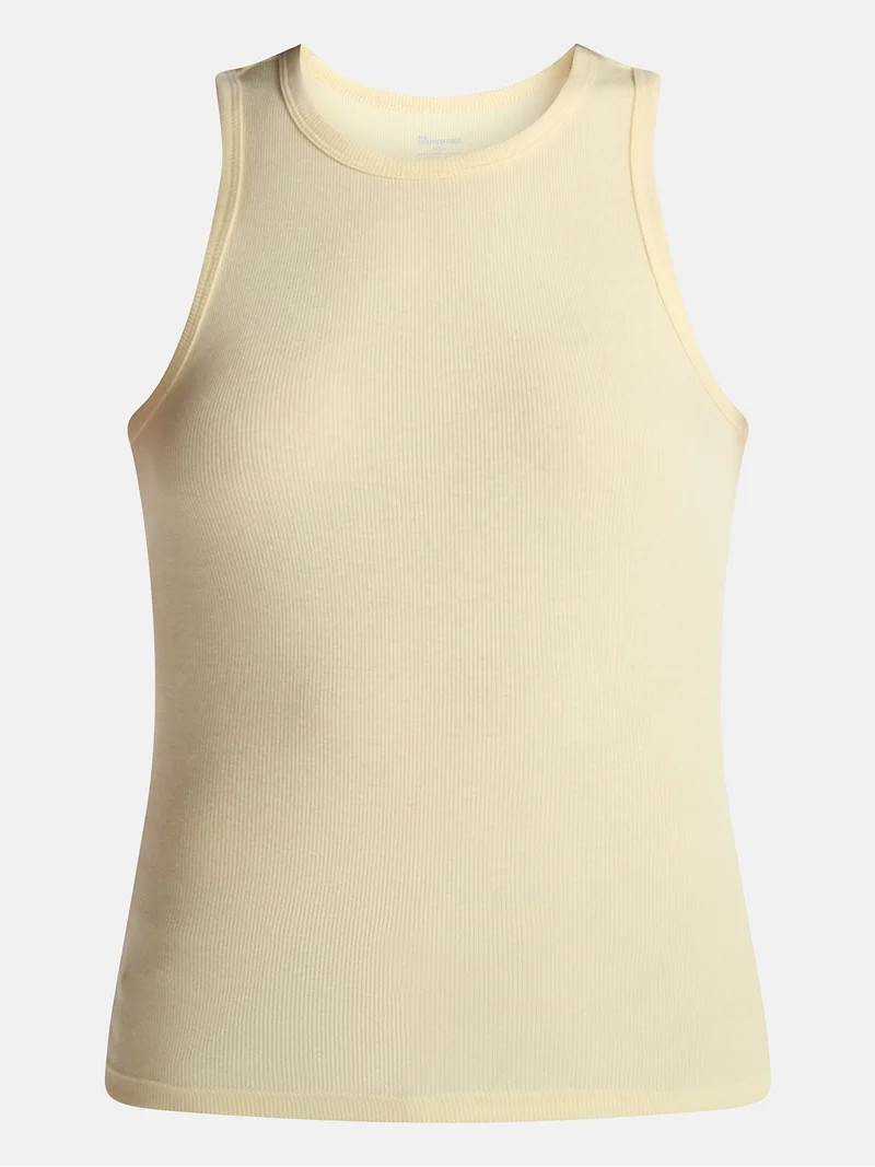 No Boundaries Ribbed High Neck Tank Top, Women's XXS-XXL | Walmart (US)
