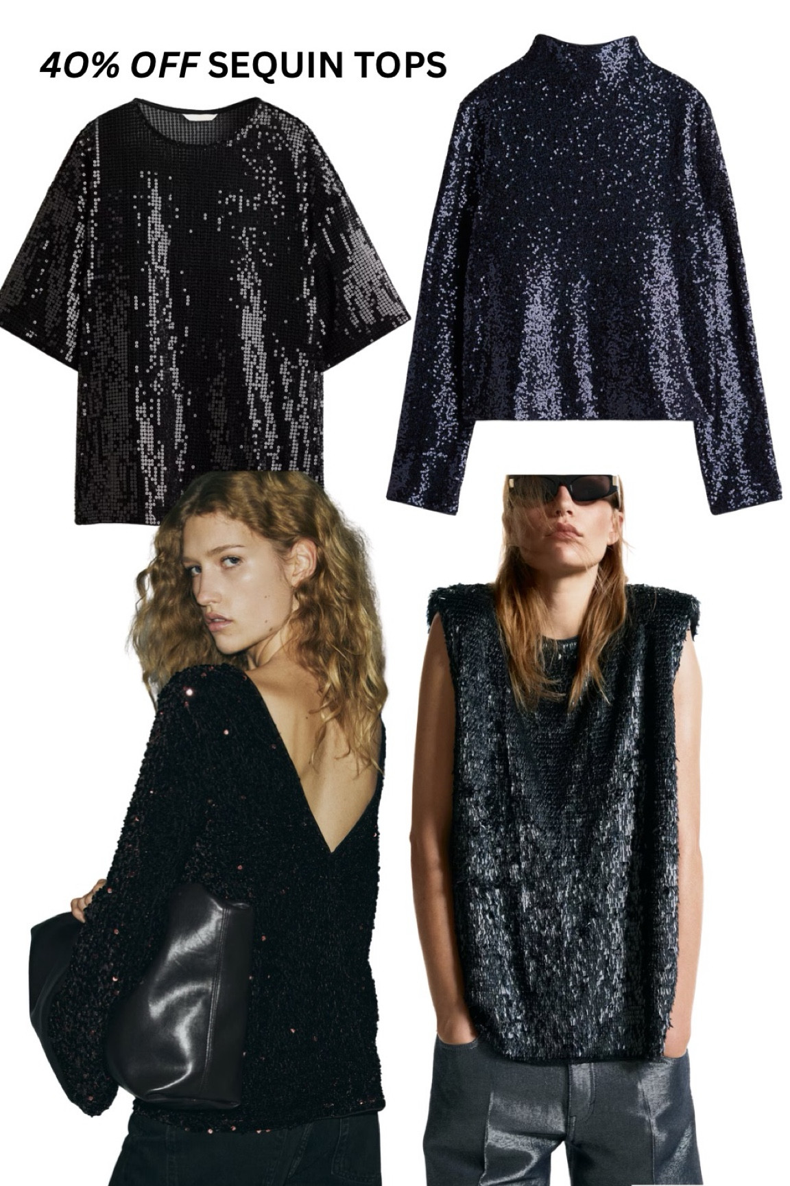 H&M sequin Tops 

#LTKuk #LTKwinter #LTKCyberWeek