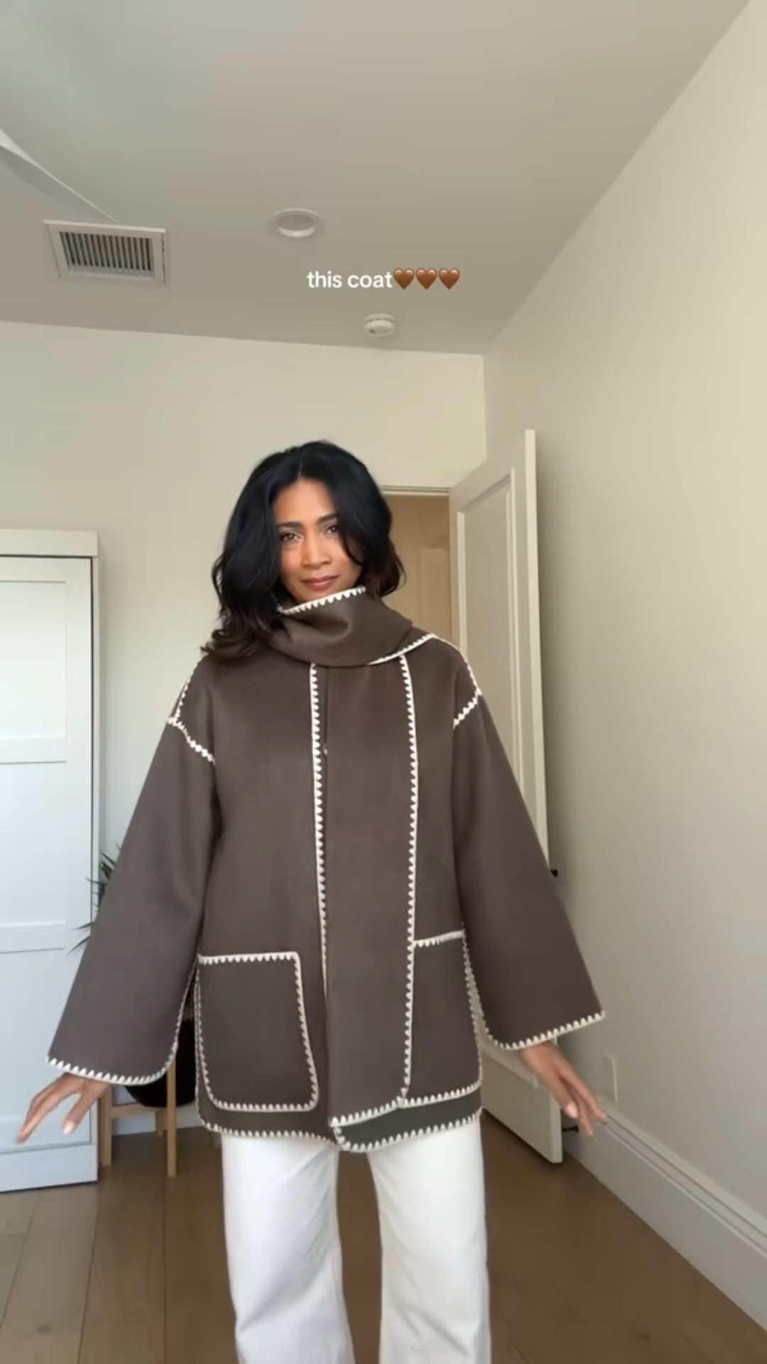 This wool coat is seriously so gorgeous!!! Great boxy fit so it’s easy to layer with. Wearing a size large and fits slightly oversized.

#coats #outerwear #jacket 

#LTKOver40