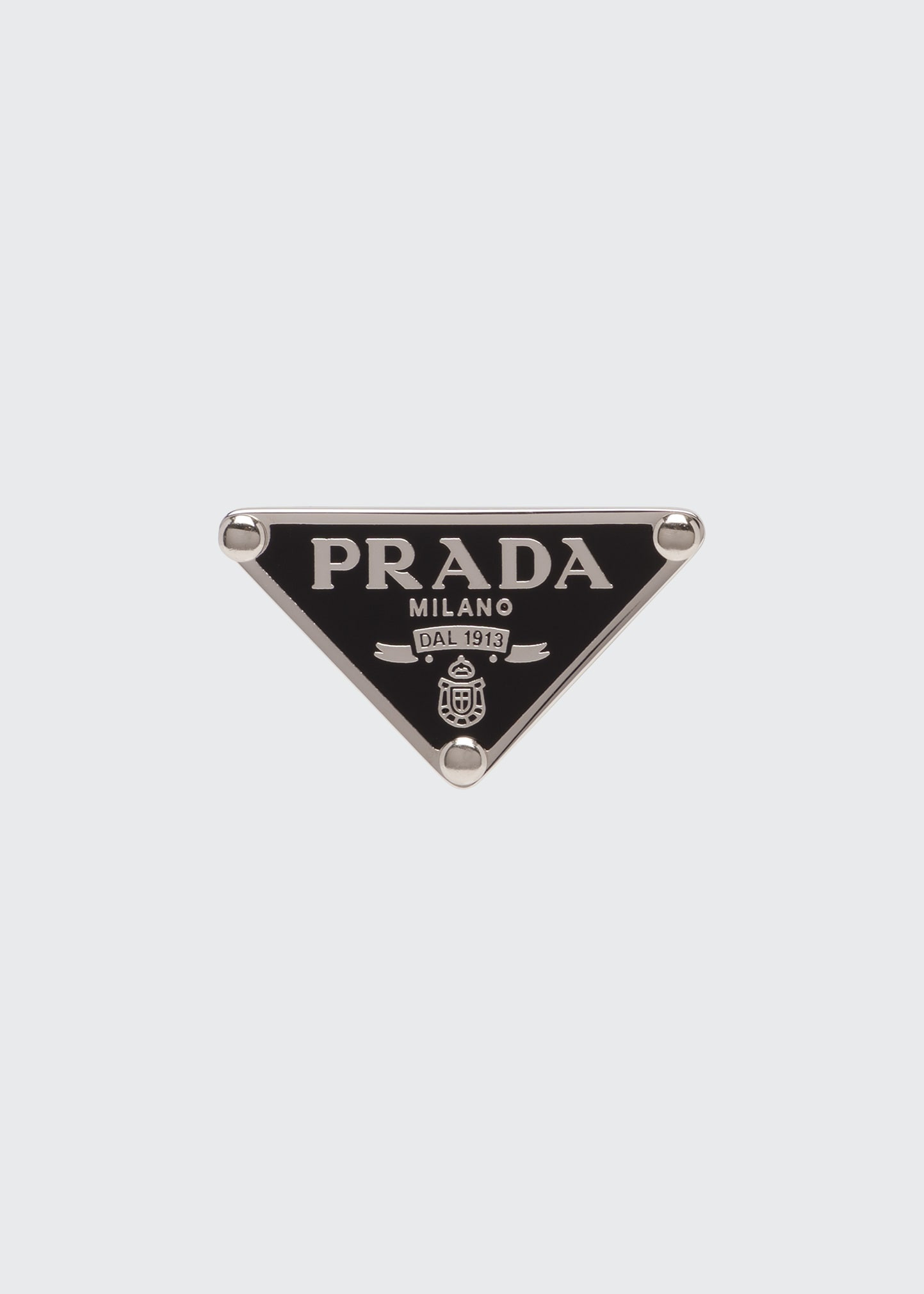 Enamel Triangle Logo Clip Earring, Left | Bergdorf Goodman