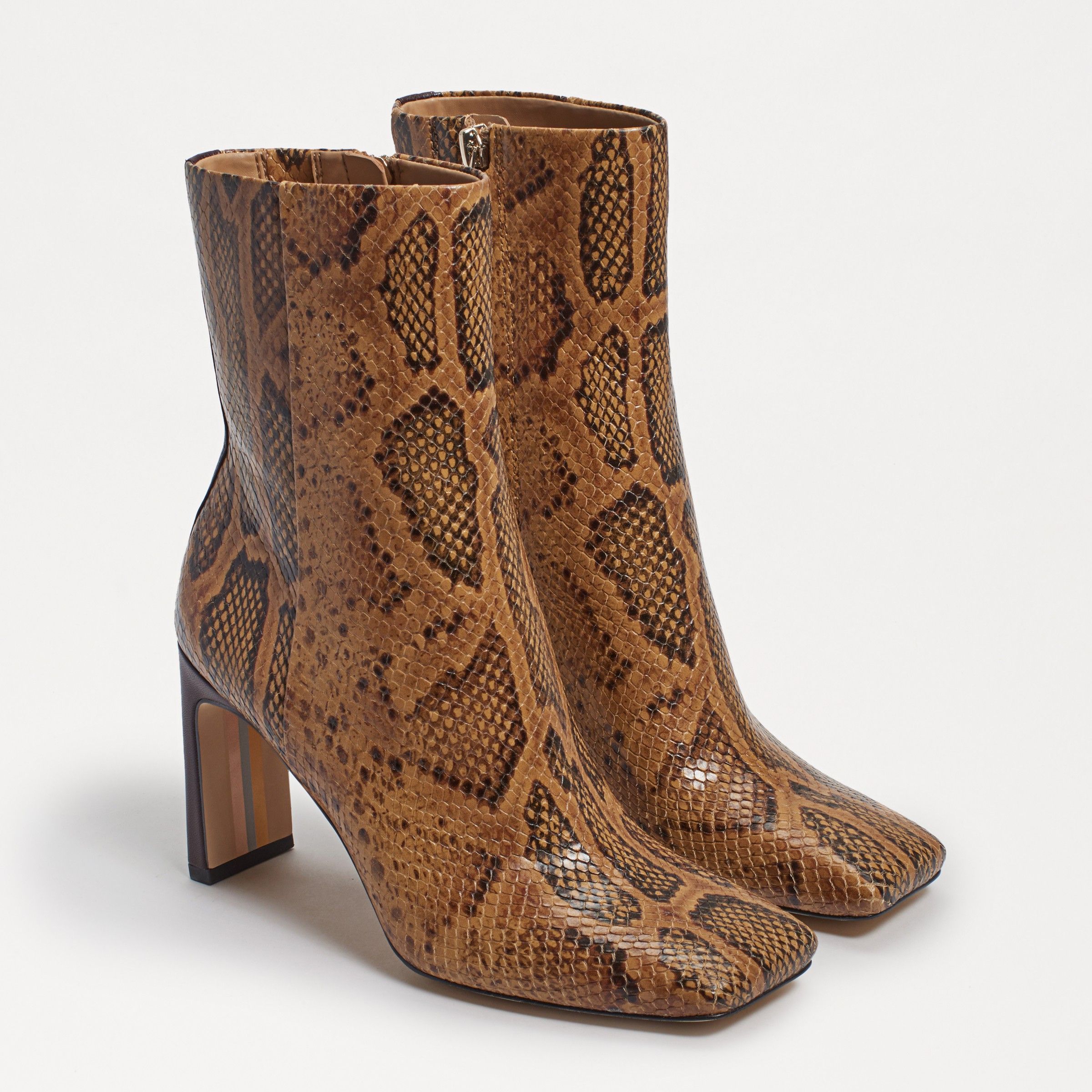 Sam Edelman Anika Ankle Bootie Cuoio/Malbec Snake | Sam Edelman