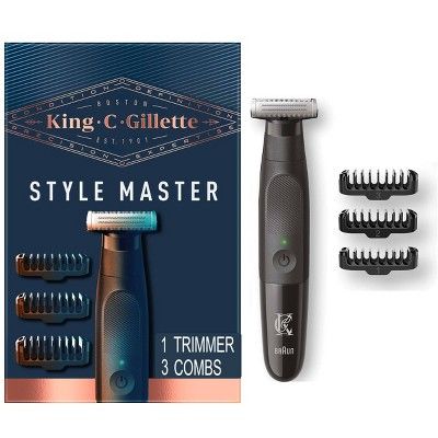 King C. Gillette XT3000 Men's Style Master Cordless Stubble Trimmer + 3 Attachment Combs | Target