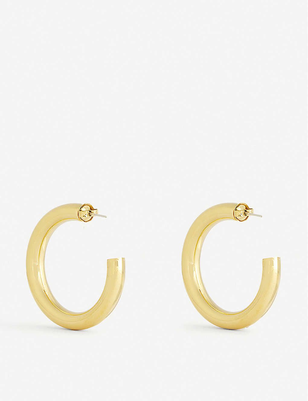 Bente 18ct gold-plated hoop earrings | Selfridges