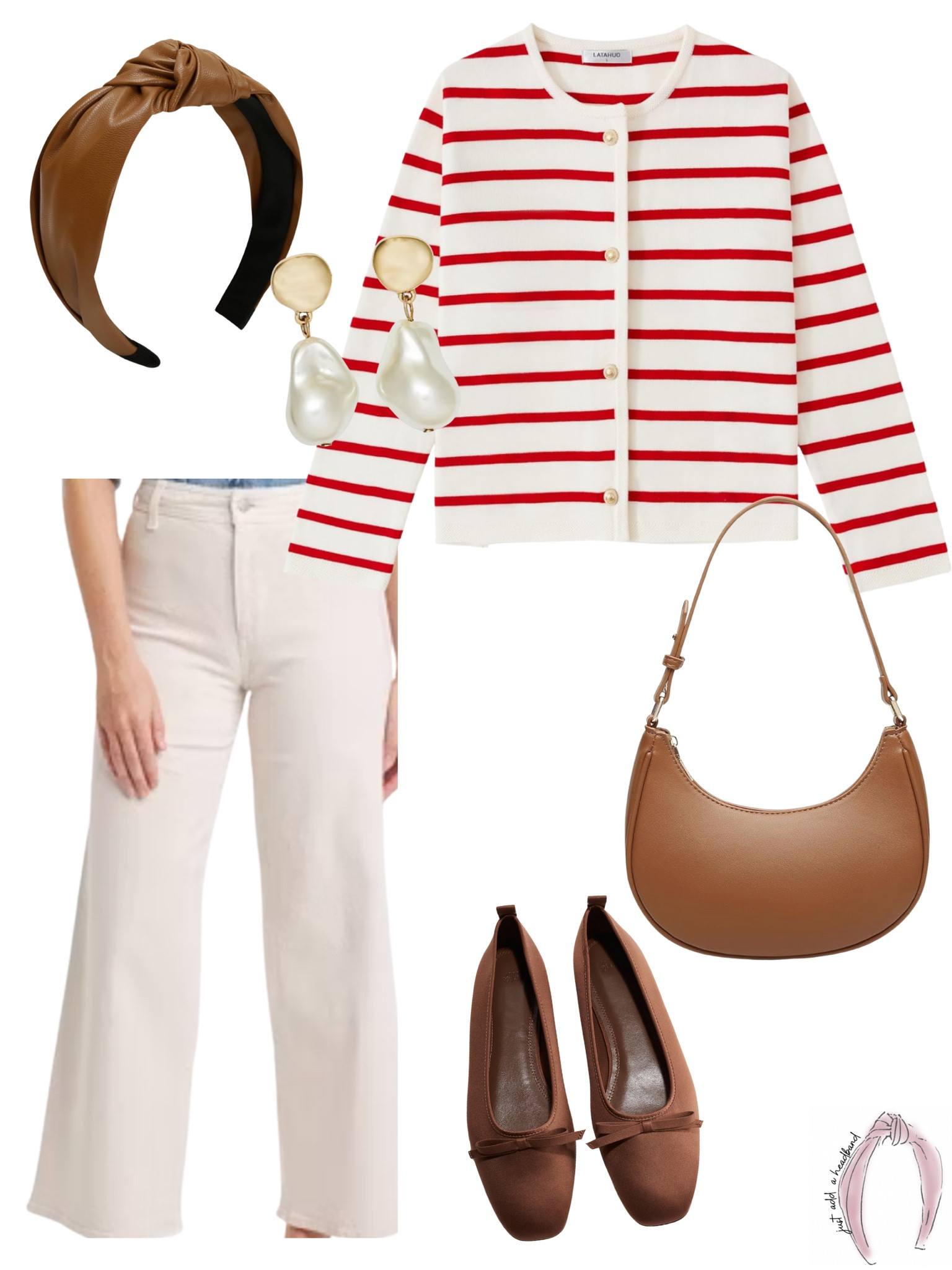 The perfect timeless casual fall fit! The striped sweater pairs perfectly with wide leg sailor pants and touches of chocolate brown accessories - perfect for fall! 

#LTKWorkwear #LTKStyleTip #LTKFindsUnder100