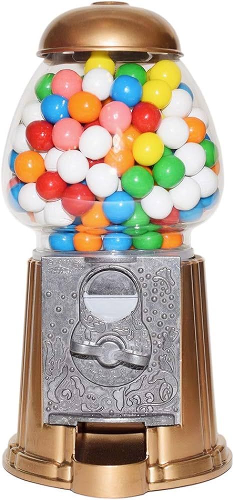 Gumball Dreams Classic Gumball Machine/Candy Dispenser, 9 Inch - Gold | Amazon (US)