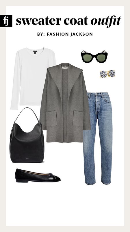 Grey coatigan outfit idea 

#LTKsalealert #LTKfindsunder100 #LTKCyberWeek