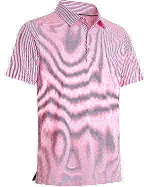 Men's Golf Polo Shirts Short Sleeve Striped Performance Moisture Wicking Dry Fit Golf Shirts for ... | Amazon (US)