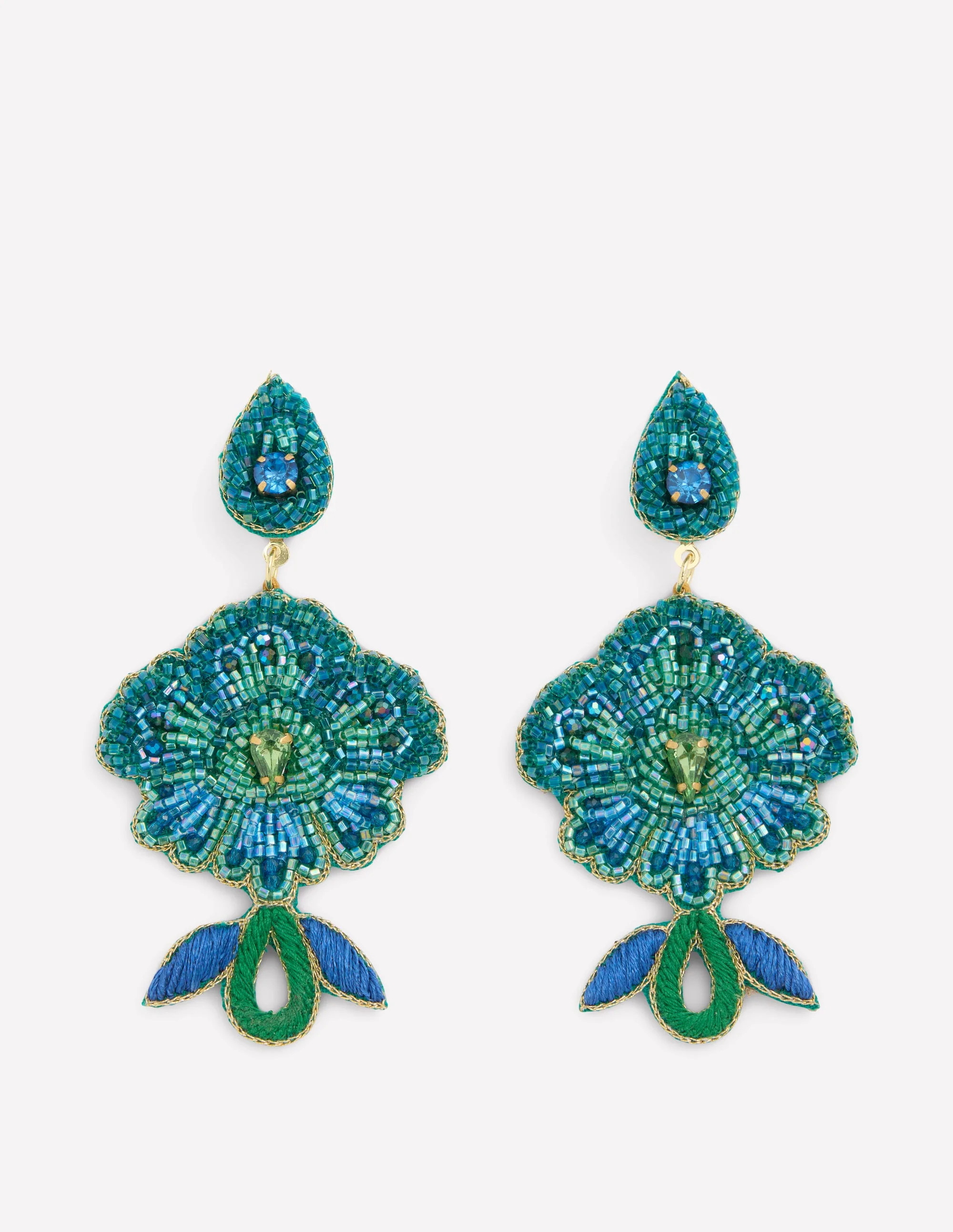 Flower Occassion Earring-Blue | Boden (US)